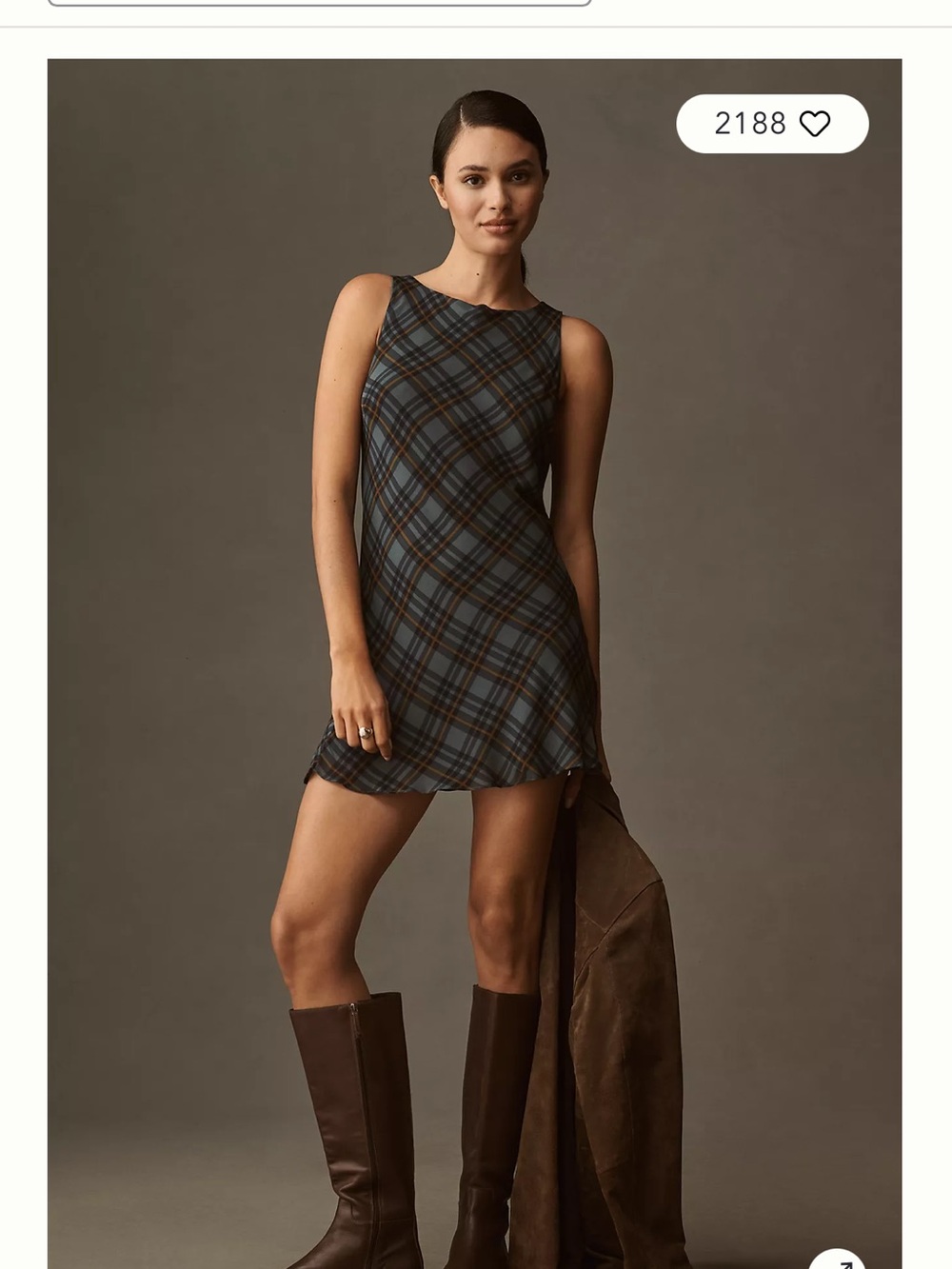 Reformation Plaid Dale Mini Dress